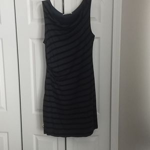 Ann Taylor loft cowl neck striped dress xl